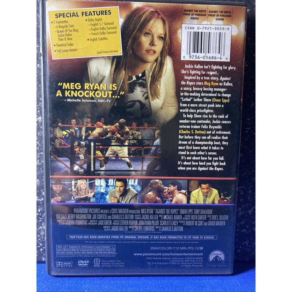 Against the Ropes (DVD, 2004, Full Frame) - Picture 2 of 6